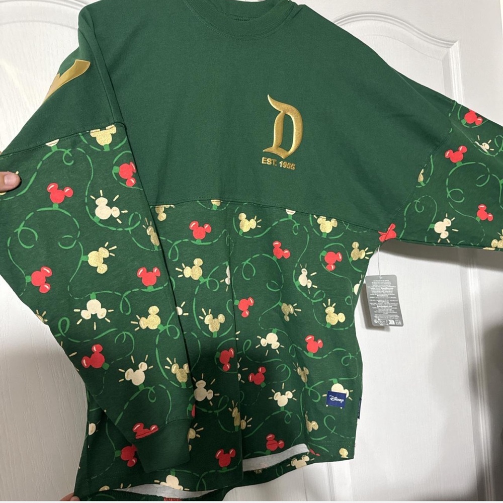 Disneyland Resort Green and Gold Spirit sweatshirt